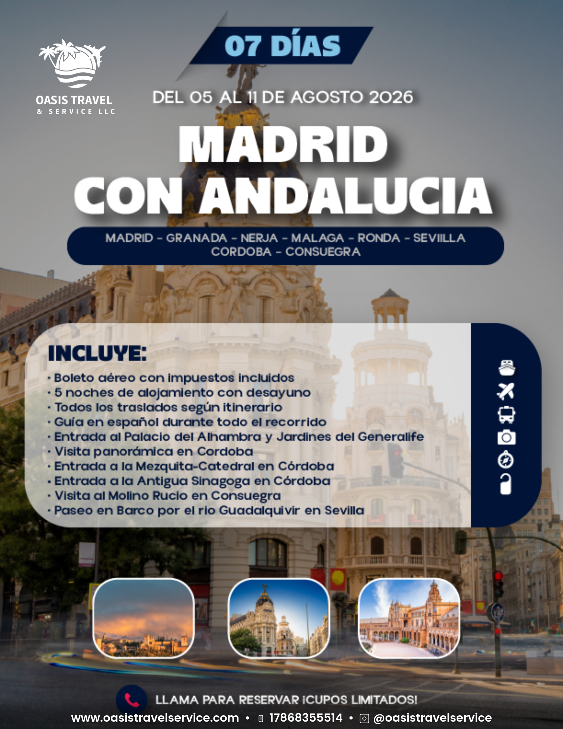 madrid con andalucia www.oasistravelservice.com