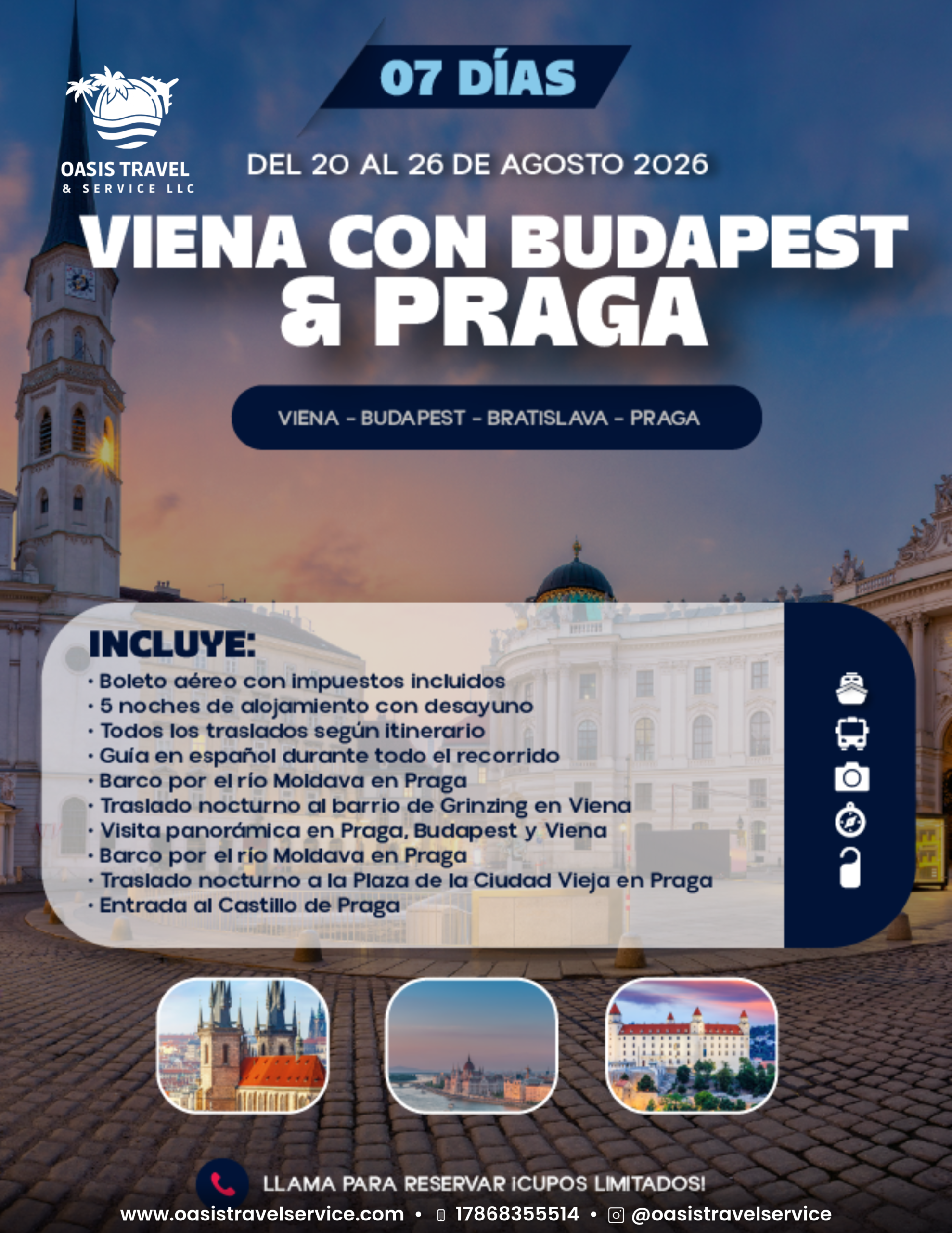 viena con budapest & praga www.oasistravelservice.com